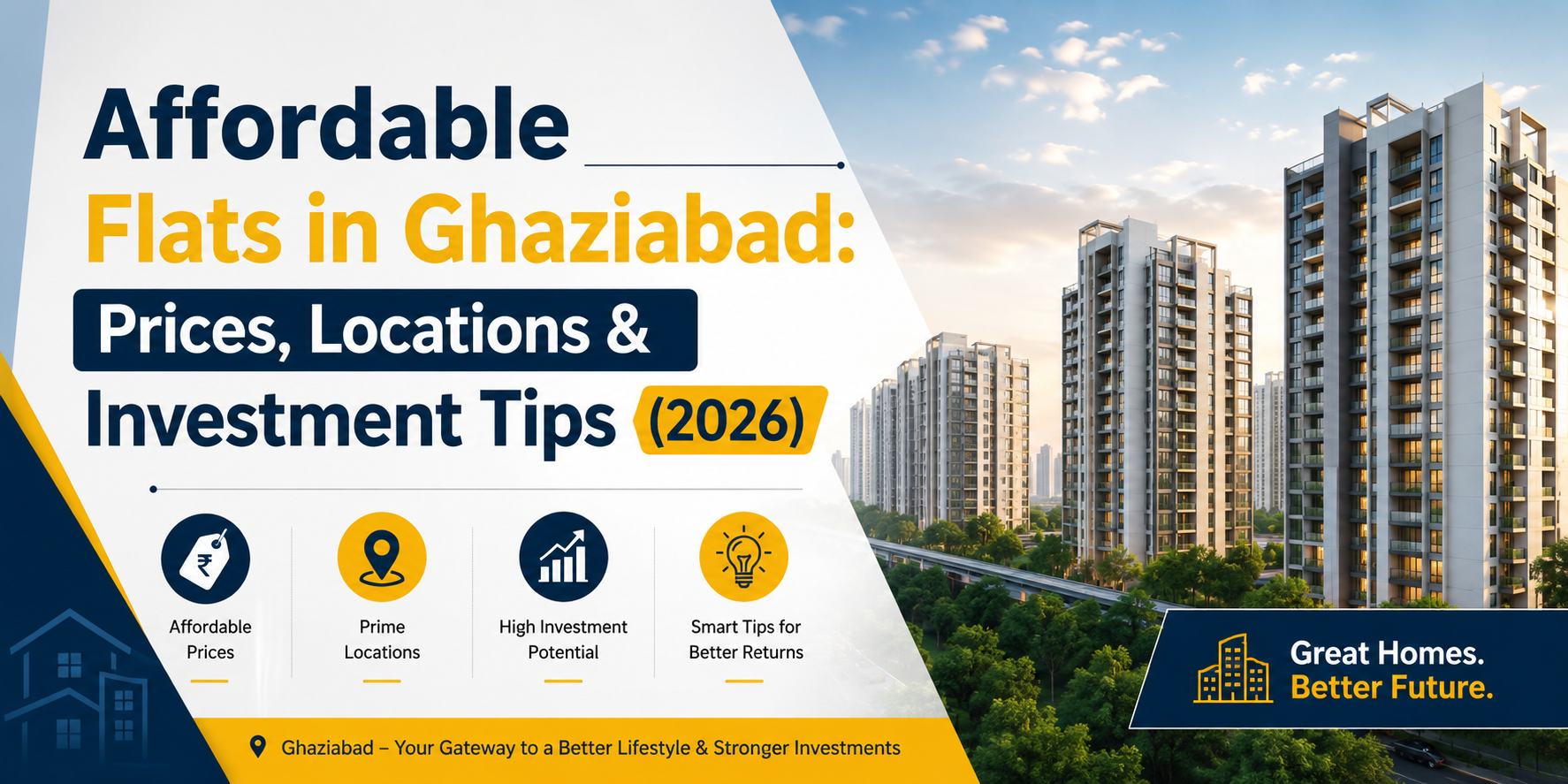 Affordable Flats in Ghaziabad: Prices, Locations & Investment Tips (2026)