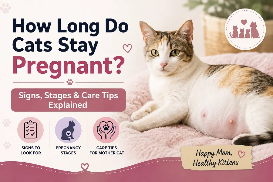 how long do cats stay pregnant